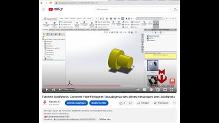 Tutoriels SolidWorks Comment Faire Filetage et Taraudage sur des pièces mécaniques avec SolidWorks [upl. by Craner]