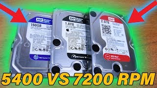 SSD Vs HDD 5400 rpm VS HDD 7200 rpm [upl. by Jansen930]