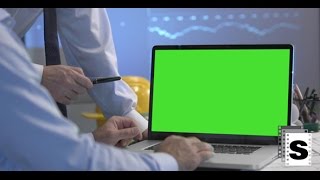 Architects Green Screen Laptop  Stock Footage  Videohive [upl. by Lehte]