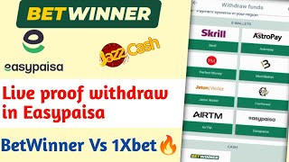 BetWinner Live proof Withdraw in EasypaisaBetWinner VS 1XbetBetWinner withdraw problem [upl. by Junieta]