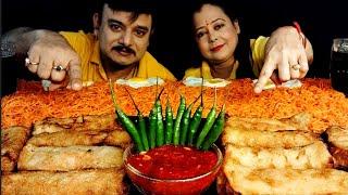 SPICY🔥🌶SCHEZWAN NOODLES EATING🌶SCHEZWAN NOODLES FRANKIESUNNY SIDEUP EGG CHALENGEfoodasmrmukbang [upl. by Godfrey]