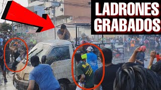 LADRONES SIENDO GRABADOS EN CARNAVAL ROBANDO AUTOS EN LA CALLE MAS PELIGROSA DE BOLIVIA  SANTA CRUZ [upl. by Jone]