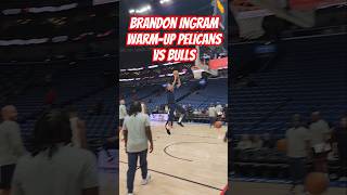 Brandon Ingram Warming Up Pelicans vs Bulls nba pelicans [upl. by Telrahc]