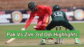 Zimbabwe Vs Pakistan 3rd Odi Highlights 2024  Pak Vs Zim 2024 3rd Odi Highlights [upl. by Sieber]