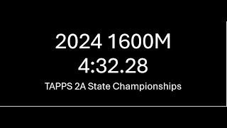 2024 1600M TAPPS 2A State Championship 43228 [upl. by Ohnuj]