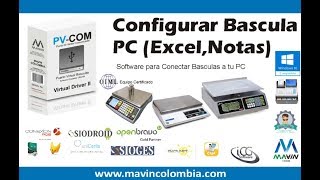 Como Conectar mi Bascula al PC por RS232 USB Prueba con Excel y Driver Windows [upl. by Kendra712]