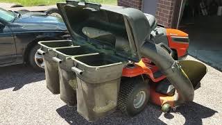 Husqvarna 54Inch Riding Mower Bagger Review [upl. by Adnole]