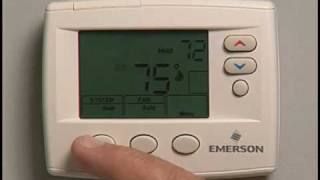 How to Operate a Emerson 1F80 Programmable Thermostat [upl. by Serrell576]