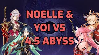 Noelle Plunge and Yoimiya Overload  Genshin Impact 45 Spiral Abyss [upl. by Aham]