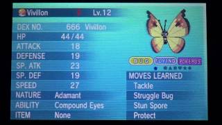 Pokemon X and Y All 18 Vivillon patterns [upl. by Darce350]