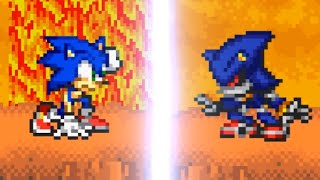 Modern Sonic vs Metal Sonic  Sprite Animation [upl. by Dawn]