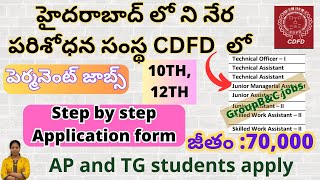 CDFD Hyderabad recruitment CDFD Recruitment Notification online apply 2024How to apply CDFD POSTS [upl. by Gerry]