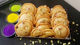 Chandrakala recipe  चंद्रकला बनाने का सबसे आसान तरीका  Chandrakala sweet recipe in hindi [upl. by Onaicnop719]