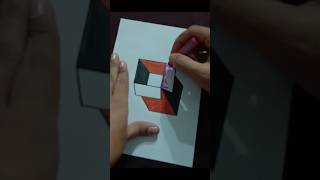 How to draw a 3D Box paperbox 3dpaperbox 3dpendrawing [upl. by Nahama]