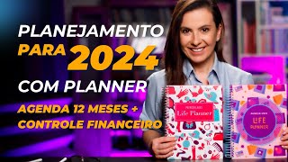 Planeje 2024 usando um life planner Agenda e controle financeiro [upl. by Akahs260]