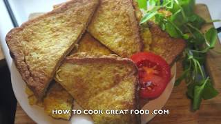 Fried Egg Bread Recipe  French Toast  Eggy Bread  Gypsy Toast [upl. by Kciv]