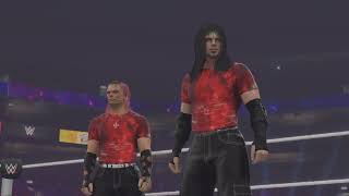 WWE 2K24 Hardys vs Dudleys TLC match  Crazy Double Table Finish [upl. by Anahsit]