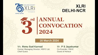 3rd Convocation XLRI DelhiNCR  16th March 2024 [upl. by Trula621]