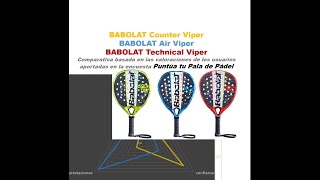 Comparativa Babolat Counter Viper Air Viper y Technical Viper [upl. by Ailuig]