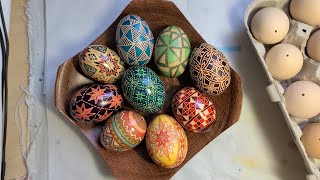 Pysanky on Brown Chicken Eggs [upl. by Rebe580]