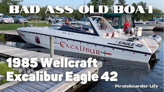 1985 Wellcraft Excalibur Eagle 42…”42 feet of Bad Ass Old Boat” Haul out with more “muscle” needed [upl. by Hanahs]