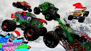 Monster Jam INSANE Racing Freestyle and High Speed Jumps 28  BeamNG Drive  Grave Digger [upl. by Gough]