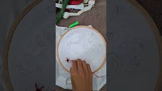 Woven rose tutorial 🌹🫶 embroiderydesign threadwork embroideryhoopart art goodvibes [upl. by Arekat926]