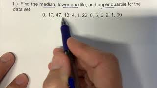 Find the Median Lower Quartile and Upper Quartile [upl. by Claudina]