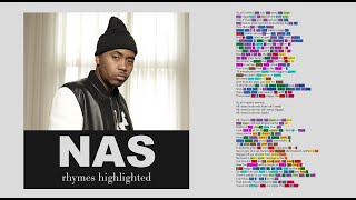 Nas  One Mic  Verse 1 amp 2  Lyrics Rhymes Highlighted 151 [upl. by Carrick300]