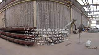 See the Galvanizing Process with a VR360º Tour of AZZ Metal Coatings [upl. by Eileme723]