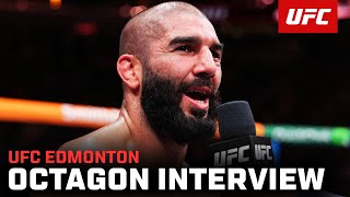 Aiemann Zahabi Octagon Interview  UFC Edmonton [upl. by Amesari]