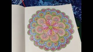 Colour with me  Part  4 Mandala art Adult coloring [upl. by Adev]