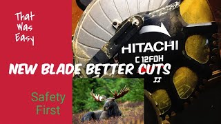 Hitachi C12FDH chop saw [upl. by Atteuqihc]