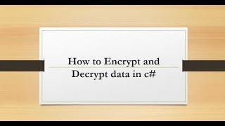 Encrypt and Decrypt Data with C  ELearning Portal [upl. by Nylahsoj355]