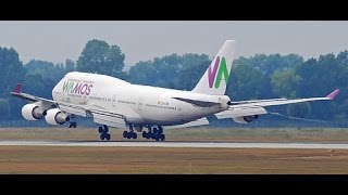 RARE Wamos Air 747 landing in Rostock Laage [upl. by Nirrok681]