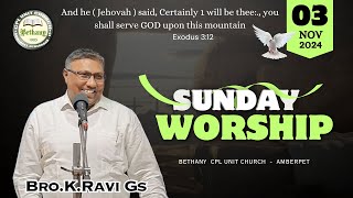 SUNDAY WORSHIP SERVICE  03112024  BROKRAVI GS  BETHANY CHURCH CPL UNIT AMBERPET [upl. by Einnor]