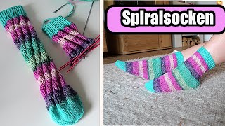 Spiralsocken stricken [upl. by Annaear409]