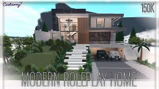 Bloxburg  Small Modern Roleplay Home 150k  Speed Build [upl. by Niliak]