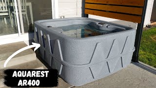 AquaRest Discovery AR400 Plug and Play Hot Tub Setup and 1 Month Review [upl. by Mcintosh]