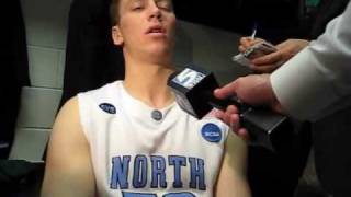 Tyler Hansbrough postgame interview UNC vs Arkansas [upl. by Netsrejk186]