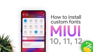 How to Install Custom Fonts on MIUI 10 11 or 12 Using zFont No Root [upl. by Helsa697]