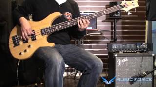 Music Force PRS SE Kingfisher Bass fingering Demo [upl. by Allak496]