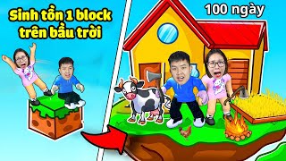 100 ngày Sinh Tồn trên 1 block giữa bầu trời Skyblock bqThanh và Ốc Liệu Sống Sót [upl. by Noval]