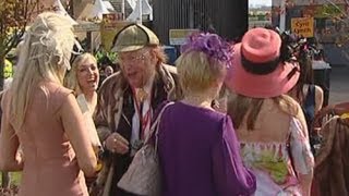 Ladies Day John McCririck gets to grips at Aintree races [upl. by Elyrad]