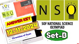 SOF NSO class 5 solved paper set B  SOF science Olympiad nsoclass5 [upl. by Gnanmos]