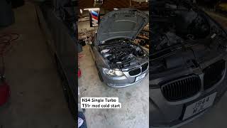 BMW N54 Single Turbo T51r Mod Cold Start [upl. by Neltiac]