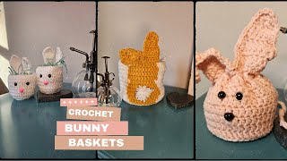 Crochet Bunny Baskets [upl. by Atekan]