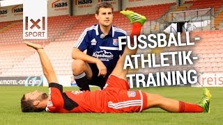 Fußball  Athletiktraining ⚽️ Die Kraft und Fitnessübungen des NLZ der SpVgg Unterhaching [upl. by Fennessy684]