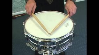 DPM  1  Beginning Snare Drum Lessons Grip and Basic Strokes [upl. by Enyrhtac110]