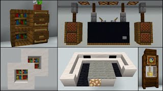 Minecraft 30 Living Room Build Hacks and Ideas [upl. by Lat]